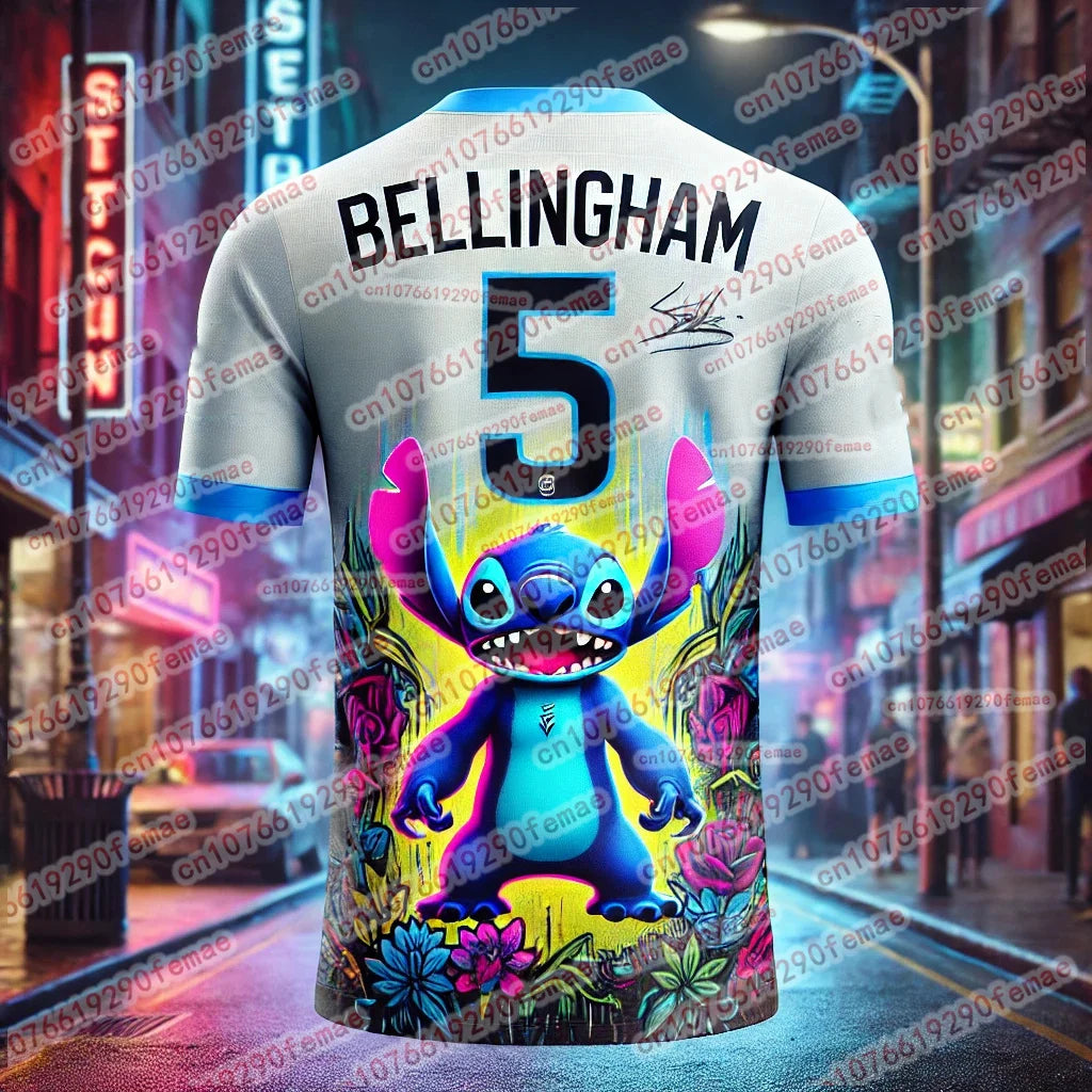 Summer Hot Sale Stitch Cute Cartoon Printed Fashion Boys and Girls Summer T-shirt Daily Kids Adult Trendy T-shirt Top