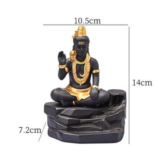 1pc Aromatherapy Stove Home Decoration Purple Sand Crafts Ornament Creative Shiva Buddha Statue Backflow