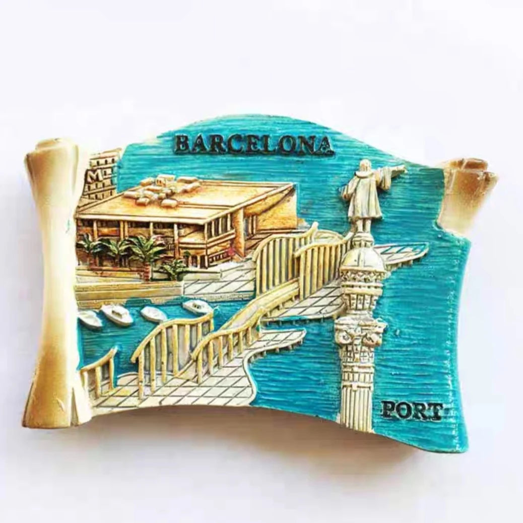 Spain Barcelona Fridge Magnets Tourist Souvenir Decoration Articles Handicraft Magnetic Refrigerator Stickers Collection Gifts