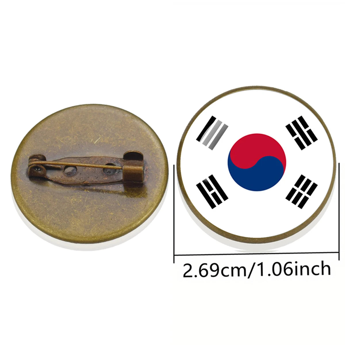 Asian National Flags Brooch Pins Pakistan Turkey India Japan Flags Badge Patriot Gift