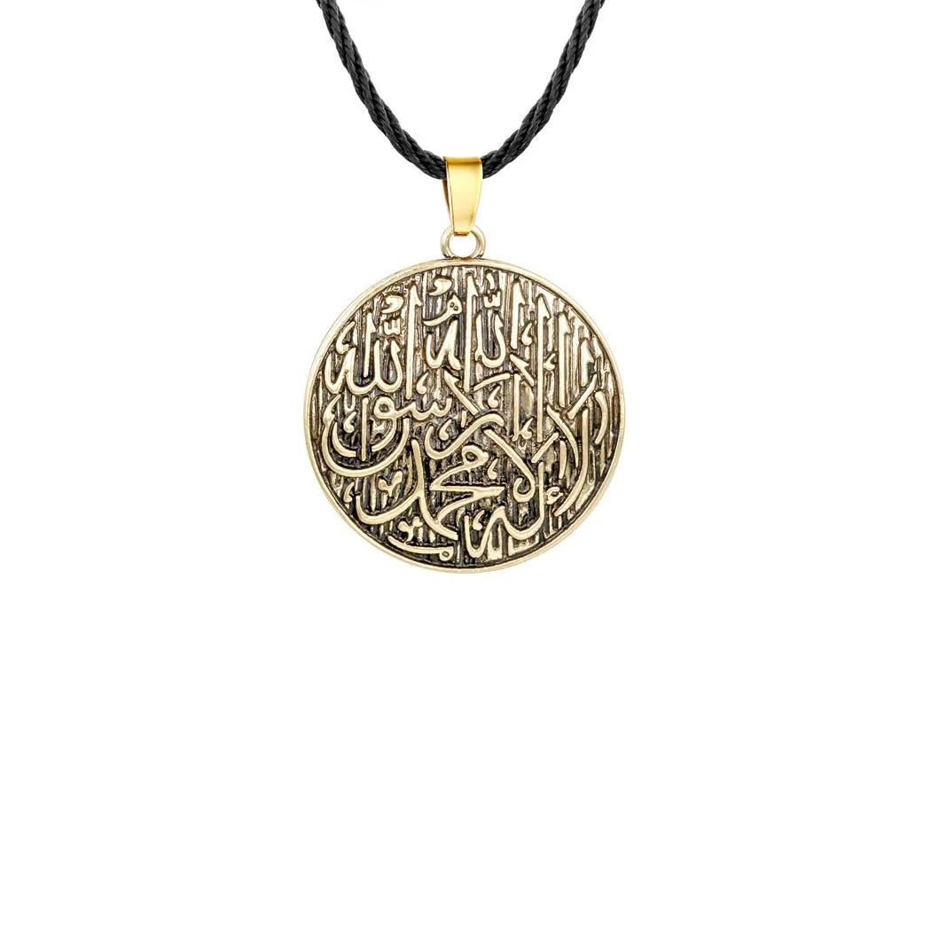 2024 new fashion alloy circular pendant necklace temperament with clavicle chain men's and women's accessories accessories