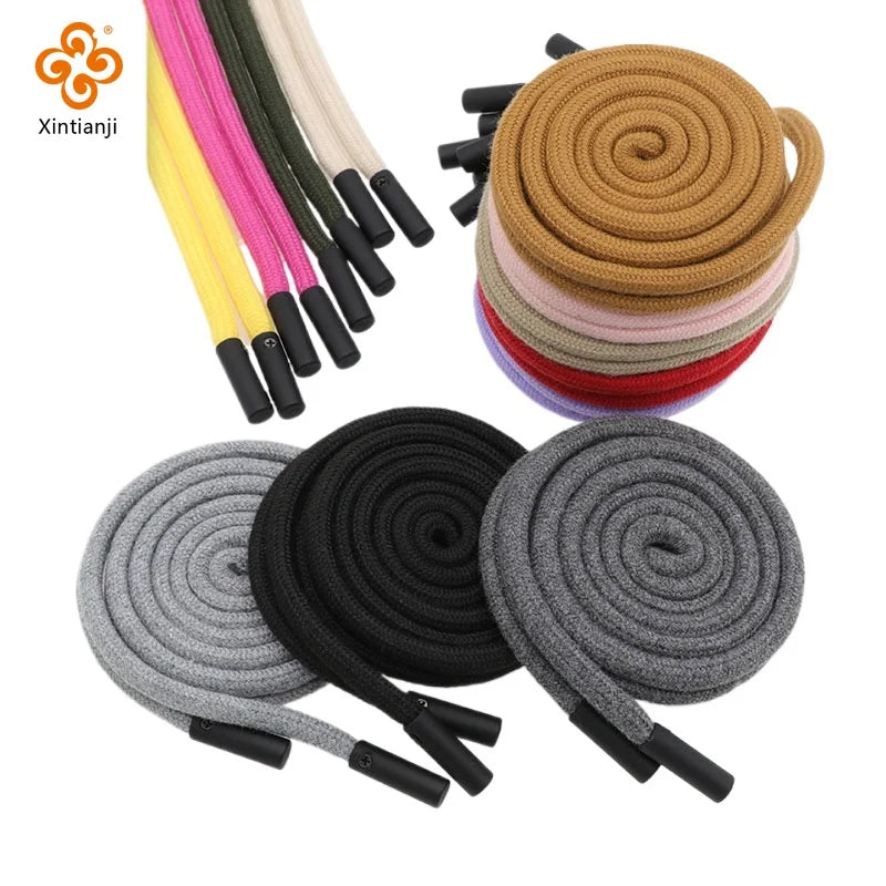6mm Round Sweater Hat Rope Polyester Cotton Drawstring Men Women Sports Pants Waist Rope Decorative Casual Pants Belt Rope