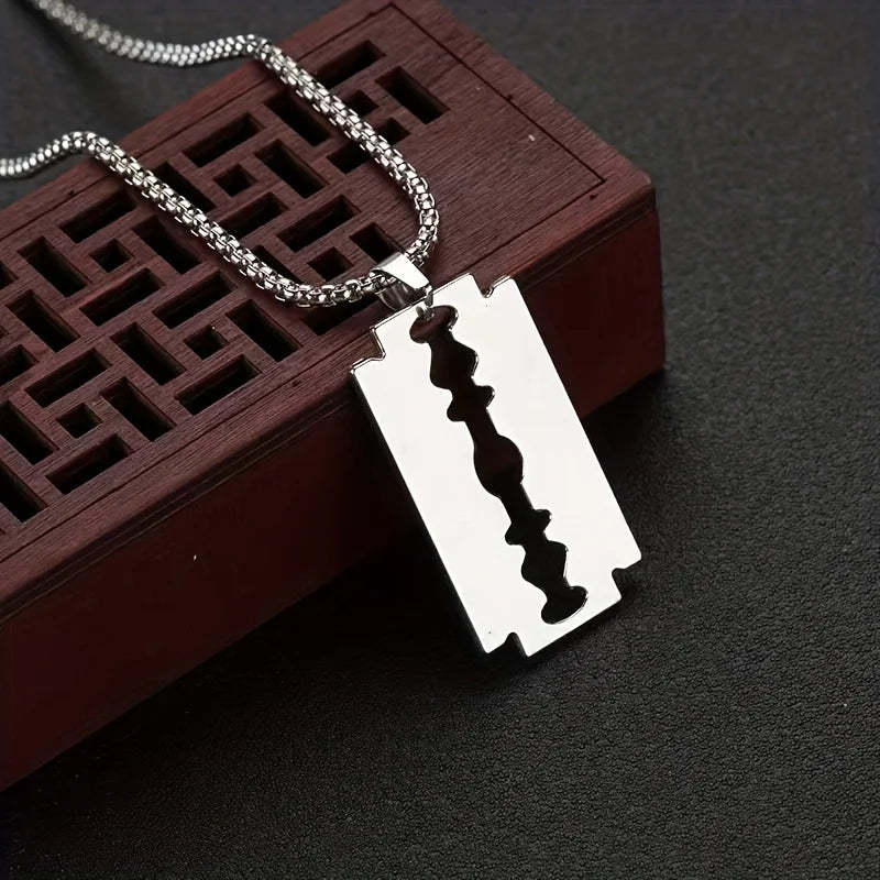 Titanium Steel Personalized Fashion Pendant Necklace Hip-Hop Punk Trend Collarbone Chain Party New Year Christmas Birthday Gift