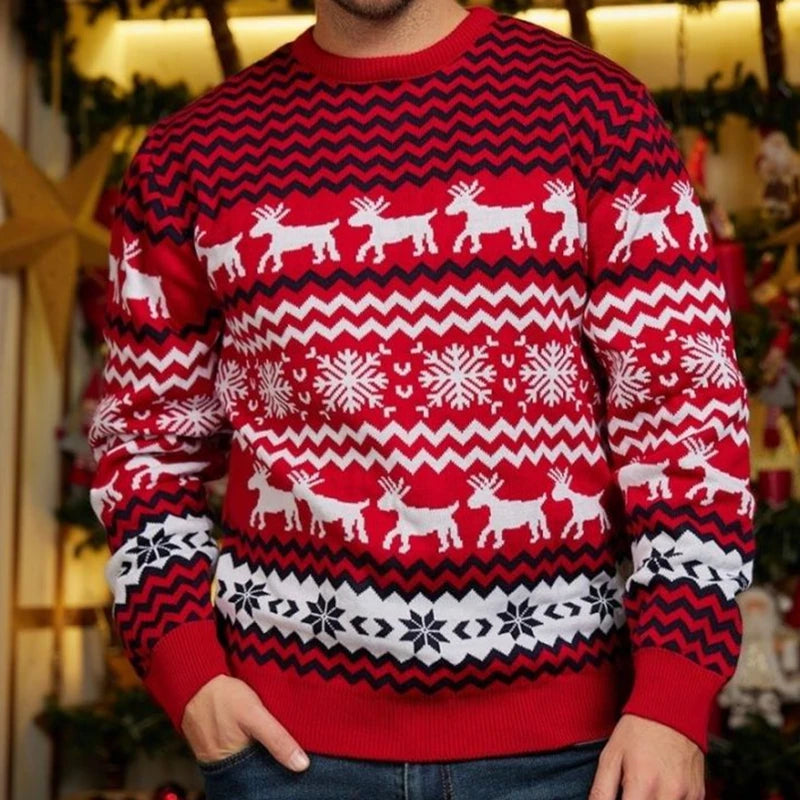2025 Christmas Sweaters Women Men Boys Girls Matching Outfits Couples Kids Casual Knitwear Long Sleeve Jumpers Xmas Family Look