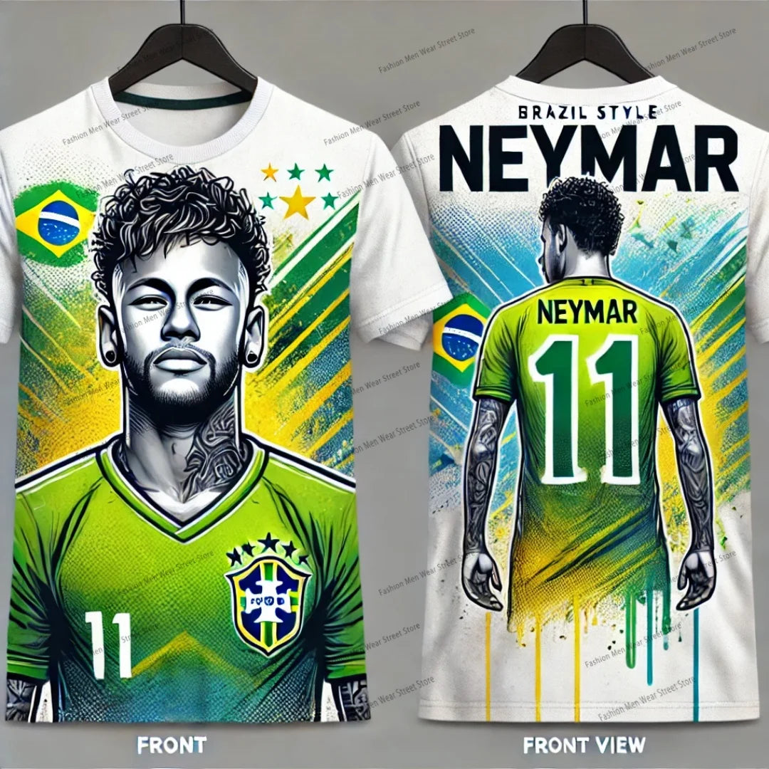Summer Men T-shirt Women T-shirt Neymar Football Jersey No 11 3d Print Men Short Sleeve Men T-Shirt Adult Kid Jerseys T-shirt