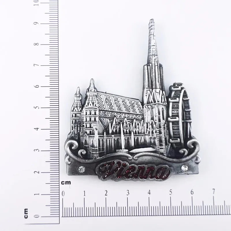 World Famous Resorts Fridge Magnets Luxembourg Poland United States Metal Mangetic Stickers Home Decoration Birthday Gifts