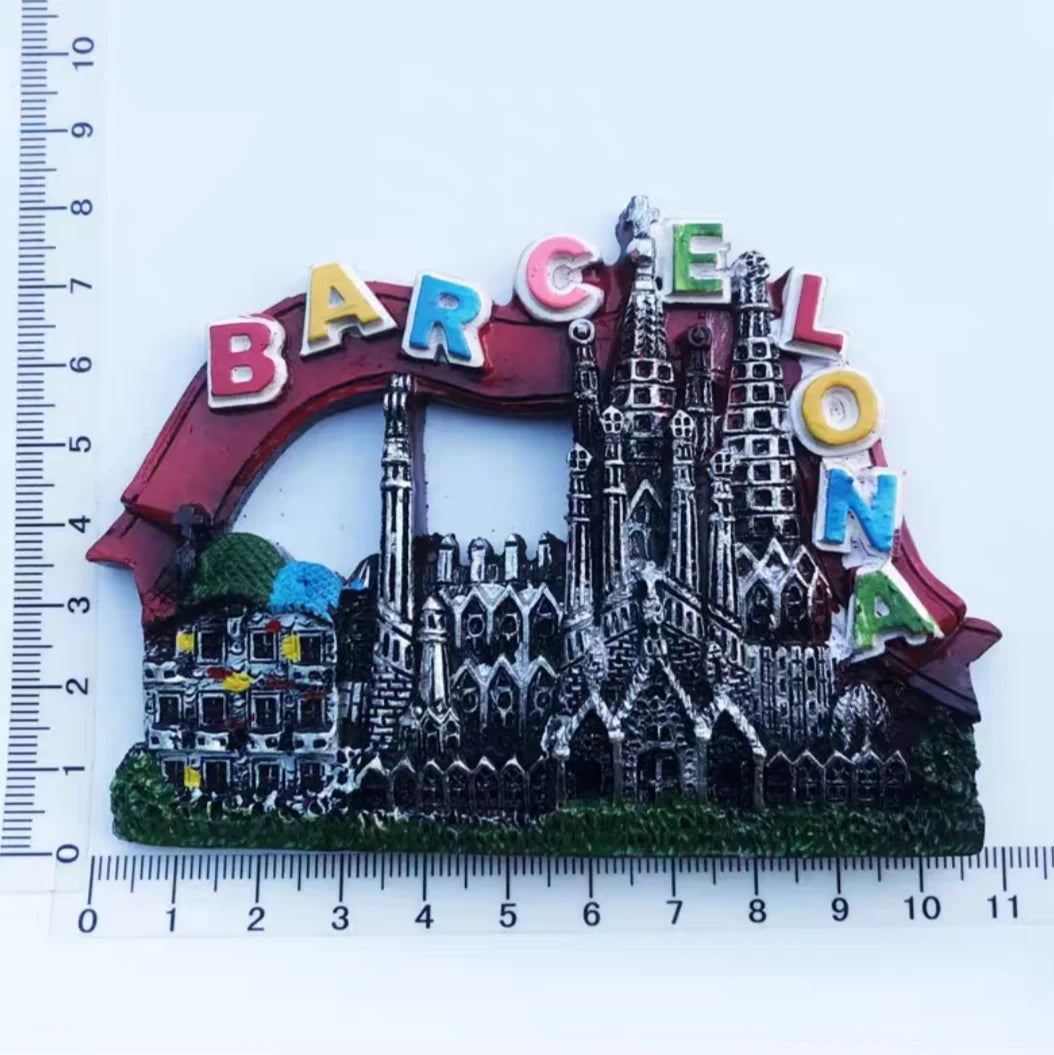 Spain Barcelona Fridge Magnets Tourist Souvenir Decoration Articles Handicraft Magnetic Refrigerator Stickers Collection Gifts