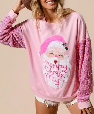 women's winter sweaters Sweatshirt sequined Christmas gingerbread cartoon pattern O-neck sequined long sleeved knitted pullover