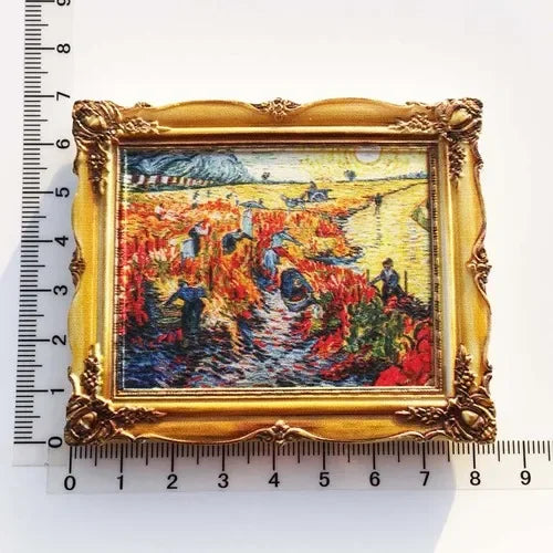 Van Gogh Picasso Oil Painting UV Photo Frame World Famous Paintings 3d Fridge Magnets Home Decoration Collection Gifts