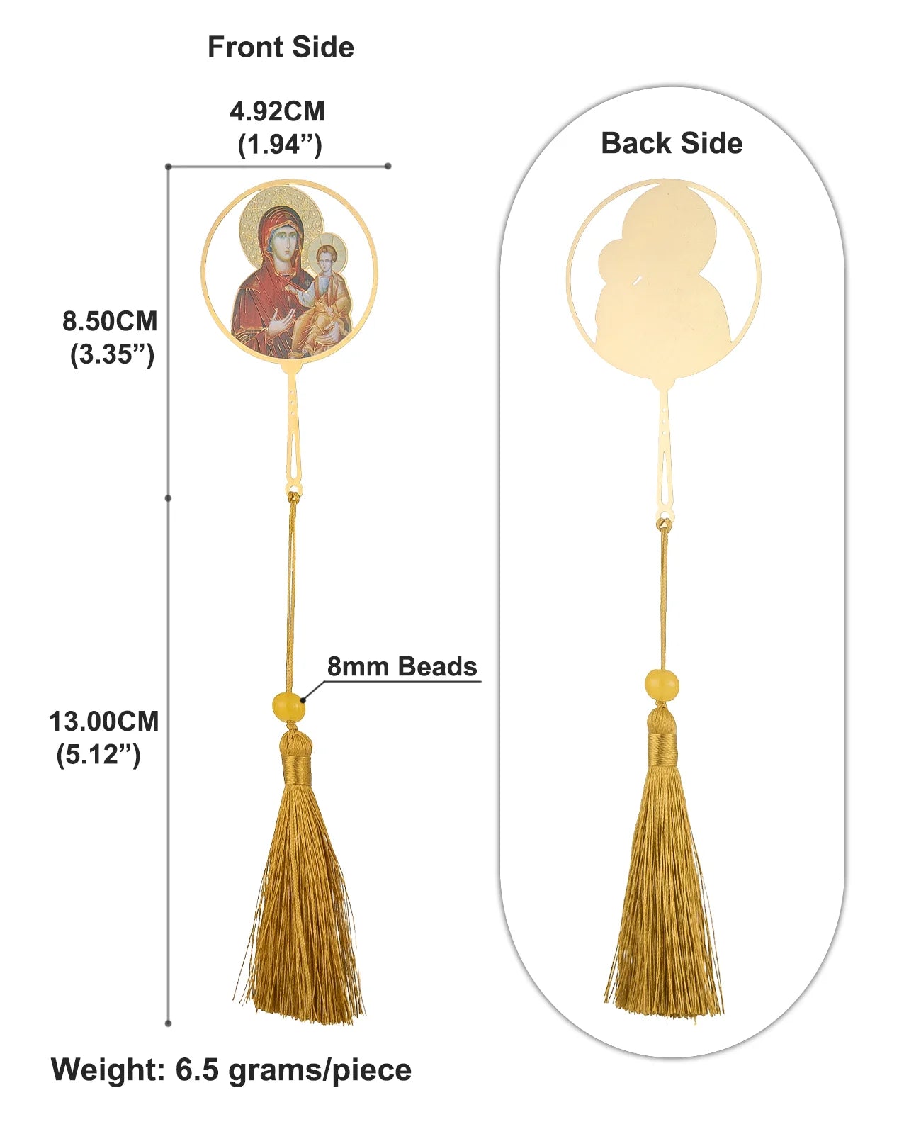 Christian Holy Family Bookmarks Hollow Copper Jesus Christ The Teacher Tassel Bookmark Accessories for Reader Birthday Gift