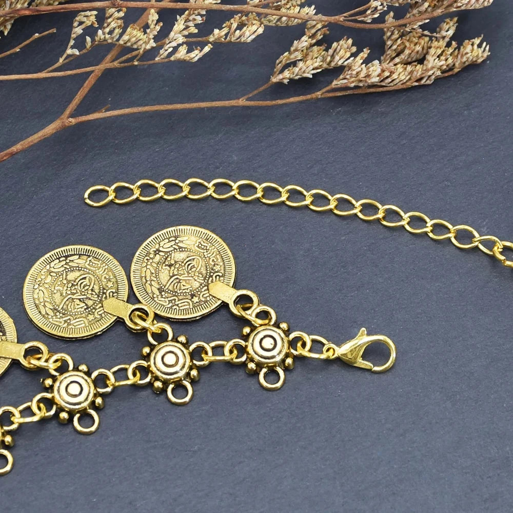 Vintage Gypsy Tribal Boho Ethnic Coins Tassel Choker Necklace for Women Summer Beach Party Dance Collares Afghan Indian Jewelry