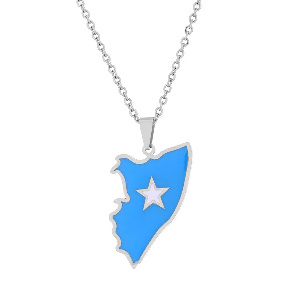 2024 New fashion stainless steel dripping Somali necklace for men and women geometric ethnic style collarbone chain anniversary