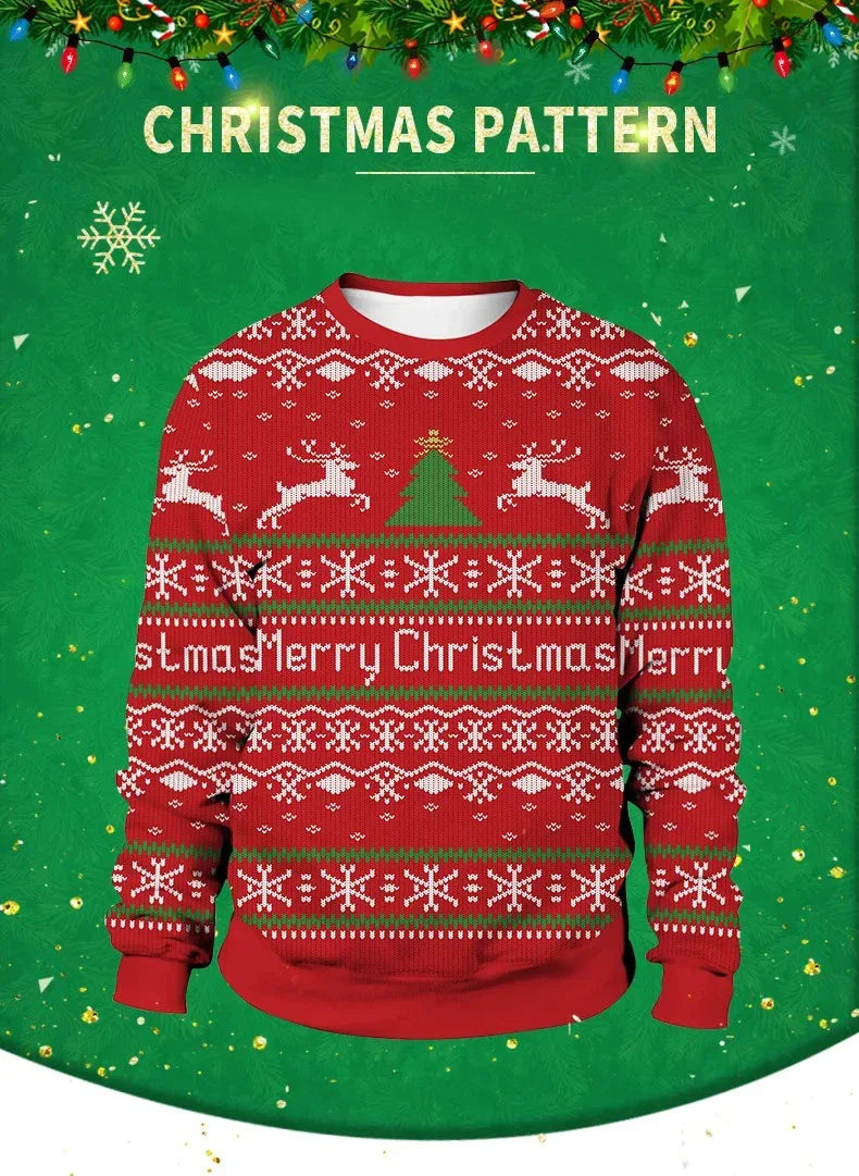 2024 Women Ugly Christmas Sweatshirt Funny Dog Head Pullovers Hoodie Humping Reindeer Climax Christmas Clothes