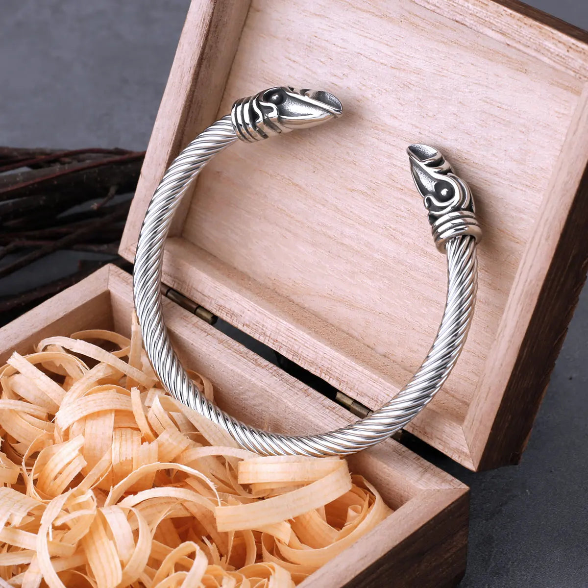 Viking Cable Chain Bracelet Nordic Stainless Steel Hip Hop Biker Wristband Cuff Arm Jewelry Gift Men Women Unisex Bangle