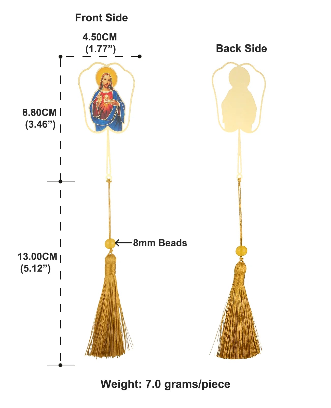 Christian Holy Family Bookmarks Hollow Copper Jesus Christ The Teacher Tassel Bookmark Accessories for Reader Birthday Gift