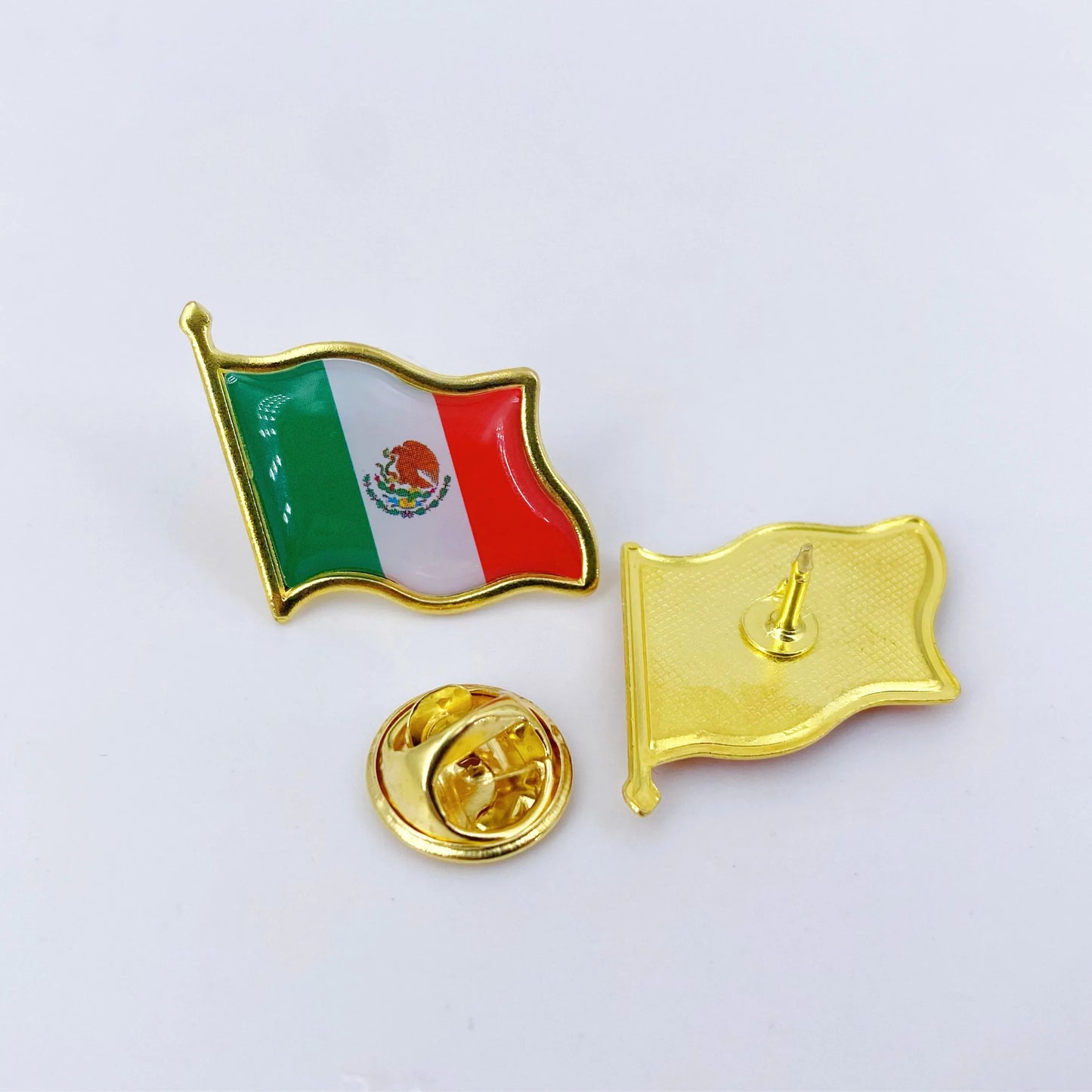Mexico Flag Lapel Pins - Bulk Pack Mexican National Emblem Badges for Jackets Hats Backpacks And Clothes