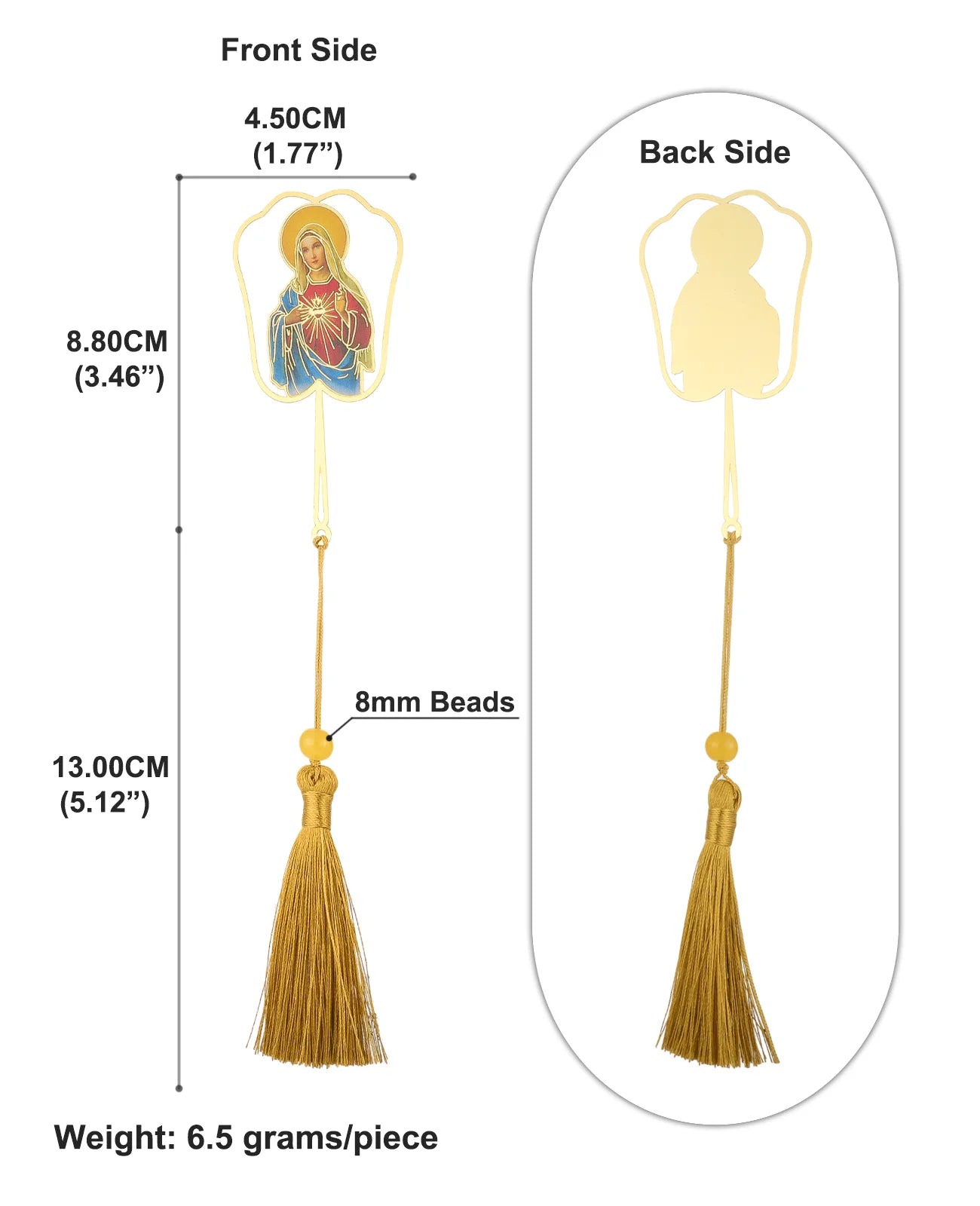 Christian Holy Family Bookmarks Hollow Copper Jesus Christ The Teacher Tassel Bookmark Accessories for Reader Birthday Gift