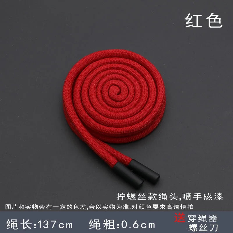 6mm Round Sweater Hat Rope Polyester Cotton Drawstring Men Women Sports Pants Waist Rope Decorative Casual Pants Belt Rope