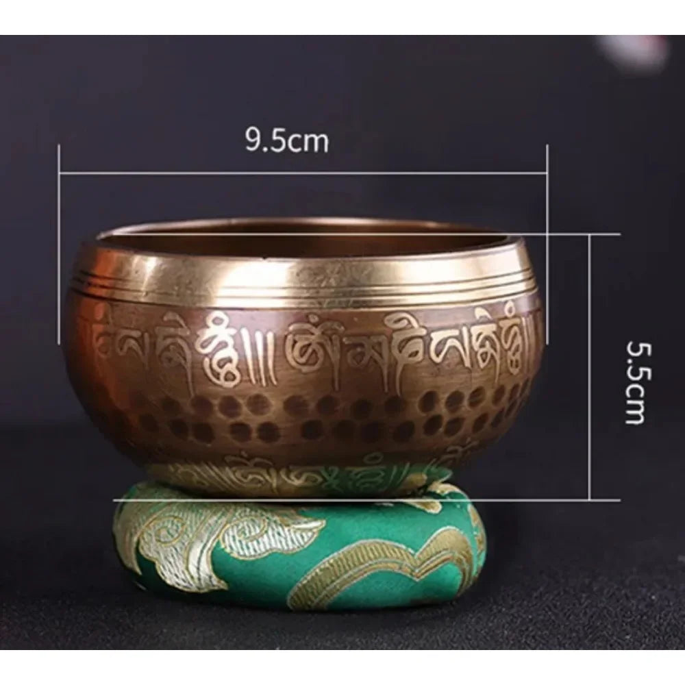 Nepal Large Bowl Singing 20cm Copper Handmade Buddha Bowls Tibetan Yoga Bowl Meditation Tools Buddha Sound Bowls Awareness Set