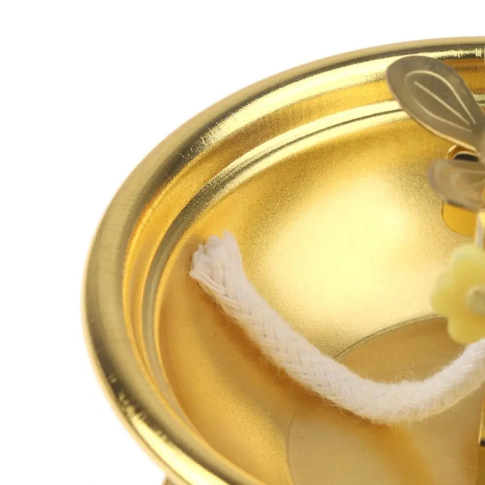 Vintage Anti-slip Alloy Oil Lamp Adjustable Exquisite Butter Lamp Holder High-legged Oil Dish Ornaments Buddha Hall