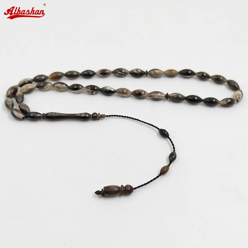Tasbih Natural Ibex horns 33 prayer beads Rare materials Muslim misbaha arabic fashion ramadan Eid gift bracelet