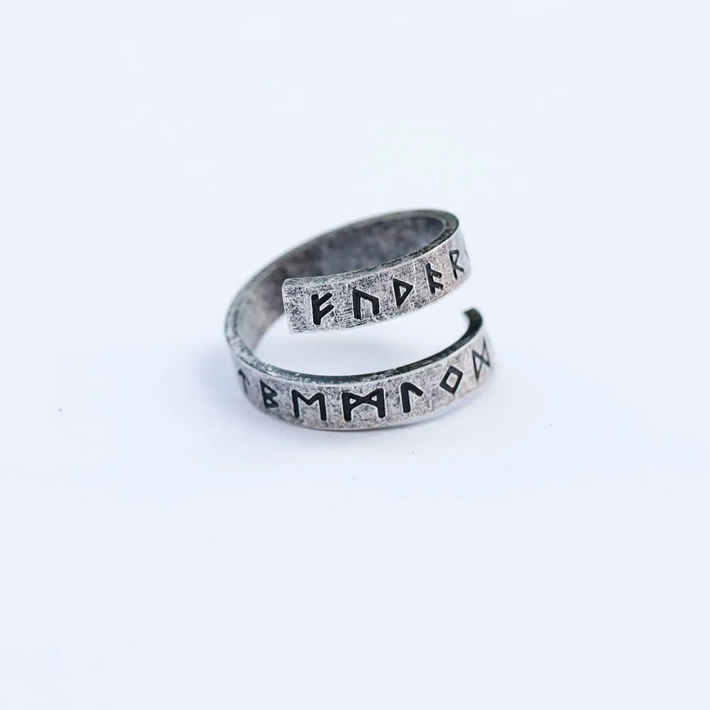 2024 New 316L Stainless Steel Viking Rotating chain rune Ring For Men Fashion retro Amulet fashion Jewelry Gift free shipping