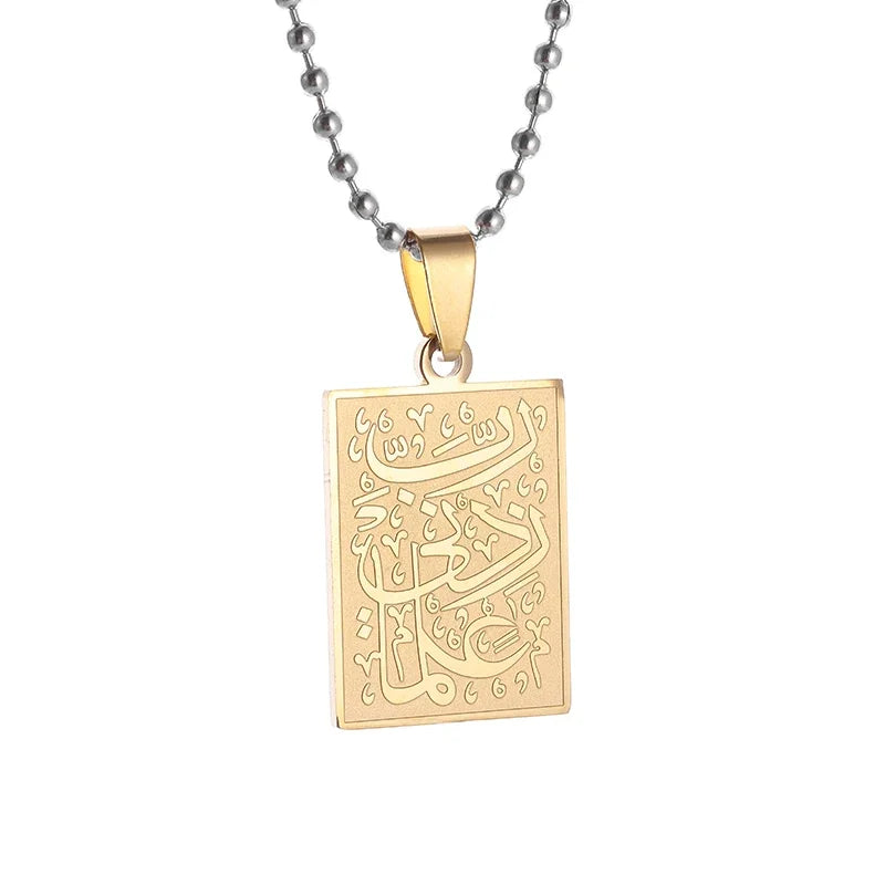 Stylish Peace Map Stainless Steel Pendant Necklace for Men Women Arabic African Jamaican Amulet Jewelry