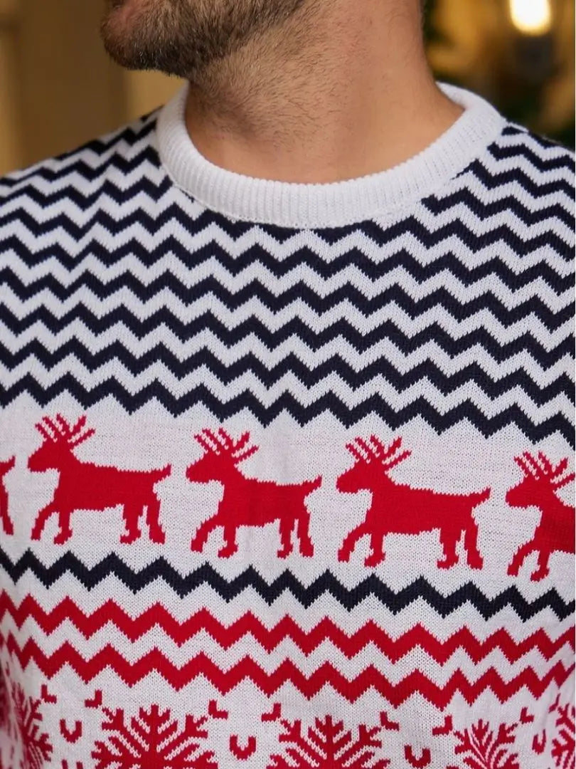 2025 Christmas Sweaters Women Men Boys Girls Matching Outfits Couples Kids Casual Knitwear Long Sleeve Jumpers Xmas Family Look