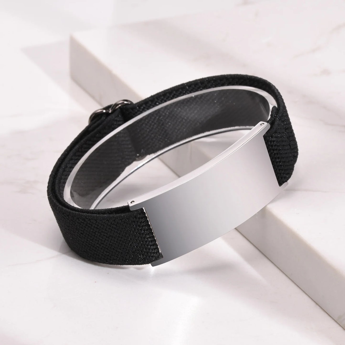 Vnox Custom Picture Photo Bracelets for Men Women, Adjustable Wristband, Personalized Image Text Name Momerial Bracelets Gift