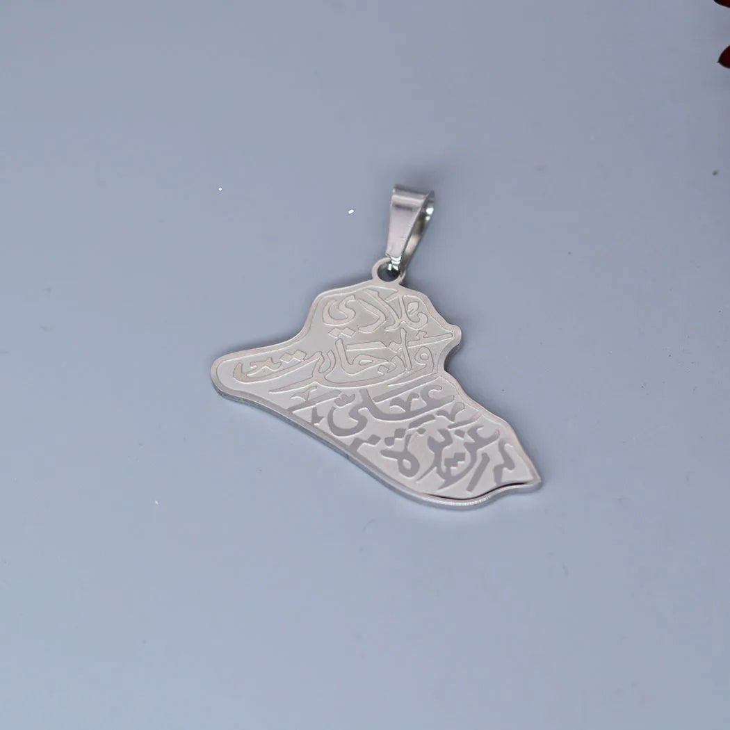 2pcs No Fade Africa Map Charms Stainless Steel Pendant for Jewelry Making Necklace Keychain Rune Eye of Horus Talisman DIY Craft