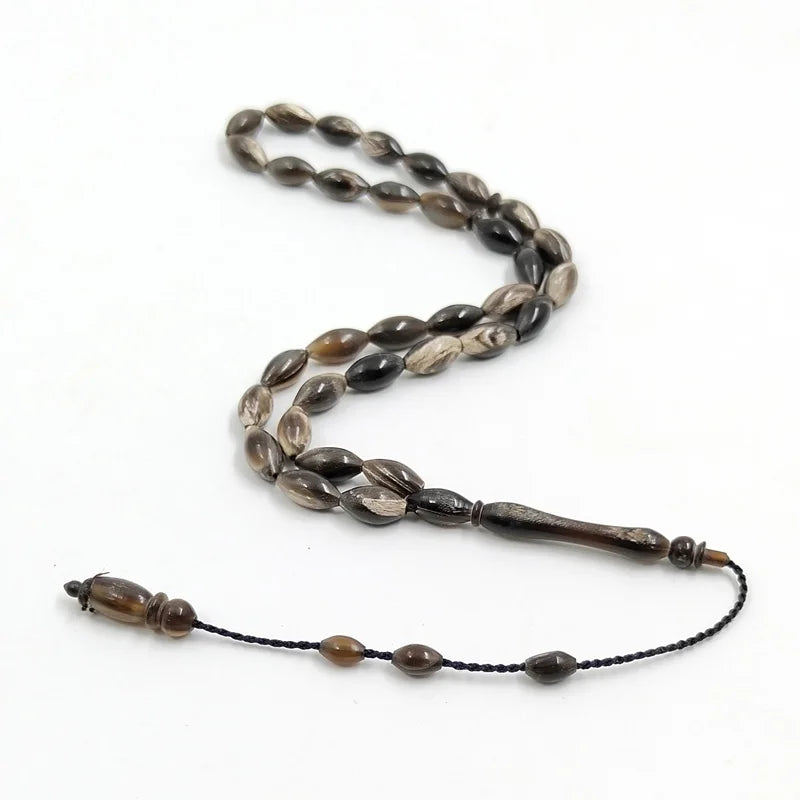 Tasbih Natural Ibex horns 33 prayer beads Rare materials Muslim misbaha arabic fashion ramadan Eid gift bracelet
