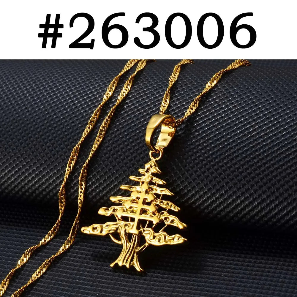 Anniyo Liban Pendants Necklaces Lebanese Cedar Jewelry Lebanon Map Eastern Rite Church Maronite Cross Allah Symbol #251506