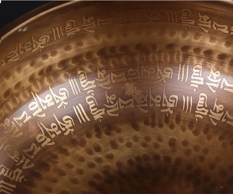 Nepal Large Bowl Singing 20cm Copper Handmade Buddha Bowls Tibetan Yoga Bowl Meditation Tools Buddha Sound Bowls Awareness Set