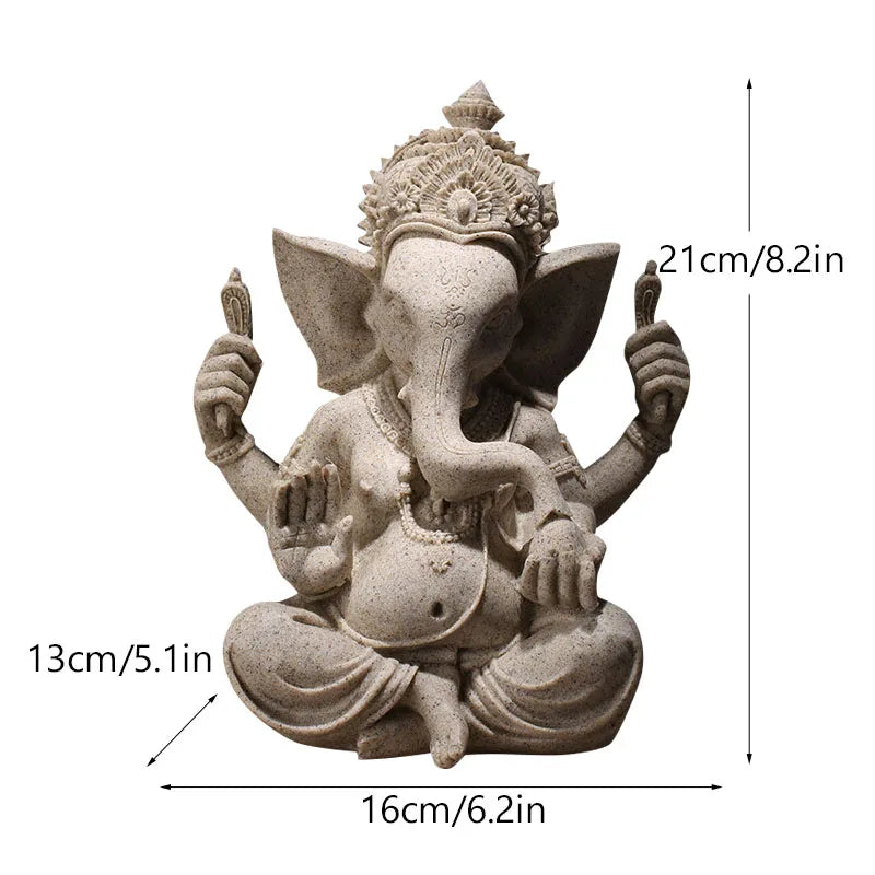 Vilead Resin Indian Ganesha Shiva God Statue Sai Baba Shirdi Sculpture Lord Hanuman Hindu Buddha Religious Fengshui Home Decor