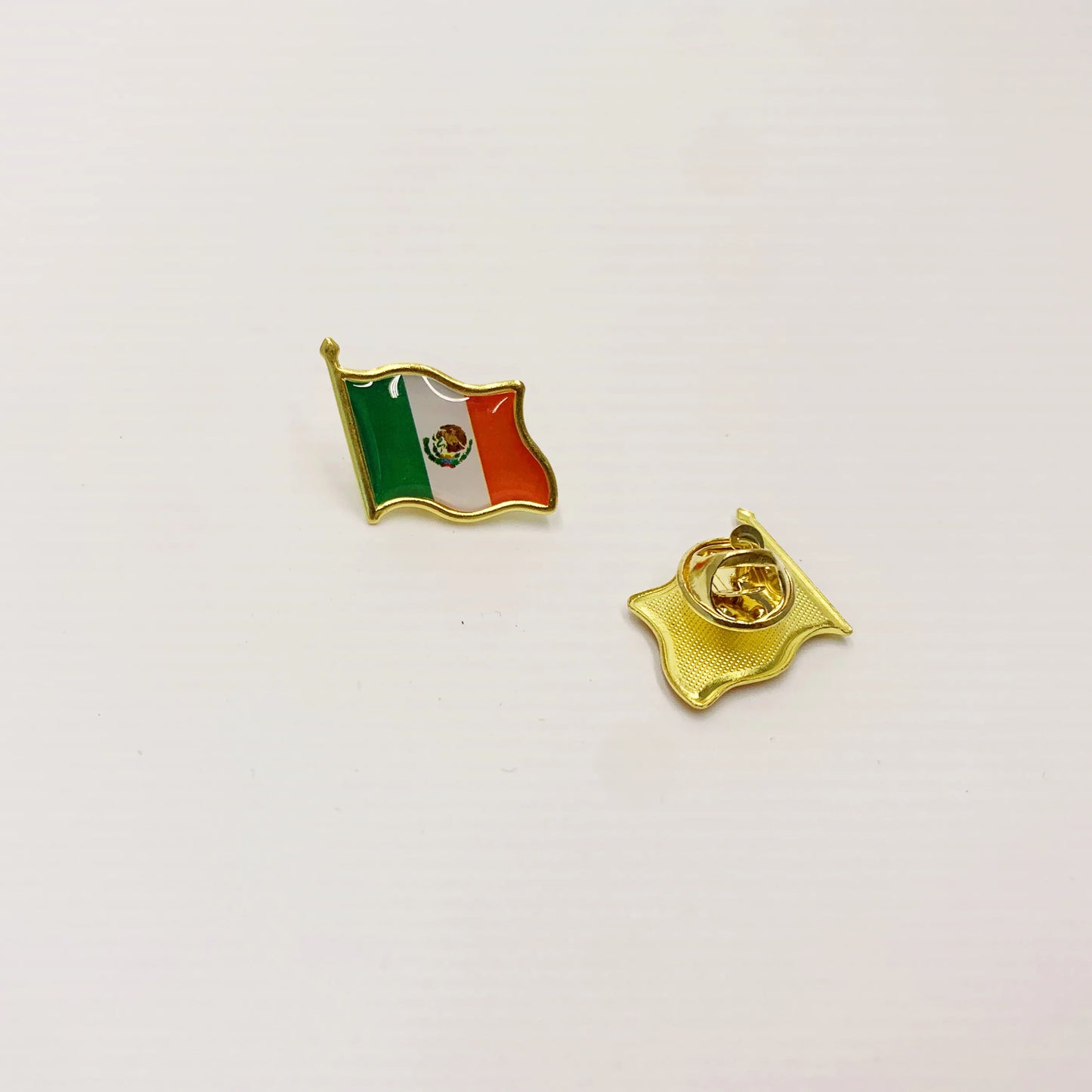 100 Pack Metal Mexico Flag Lapel Pin Waving Mexican Pins Souvenir Friendship Patriotic Brooches Bulk souvenir Series