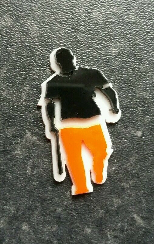 Punjabi Gangster Orange Trousers Panjabi Baseball ACRYLIC Adhesive Sticker A3