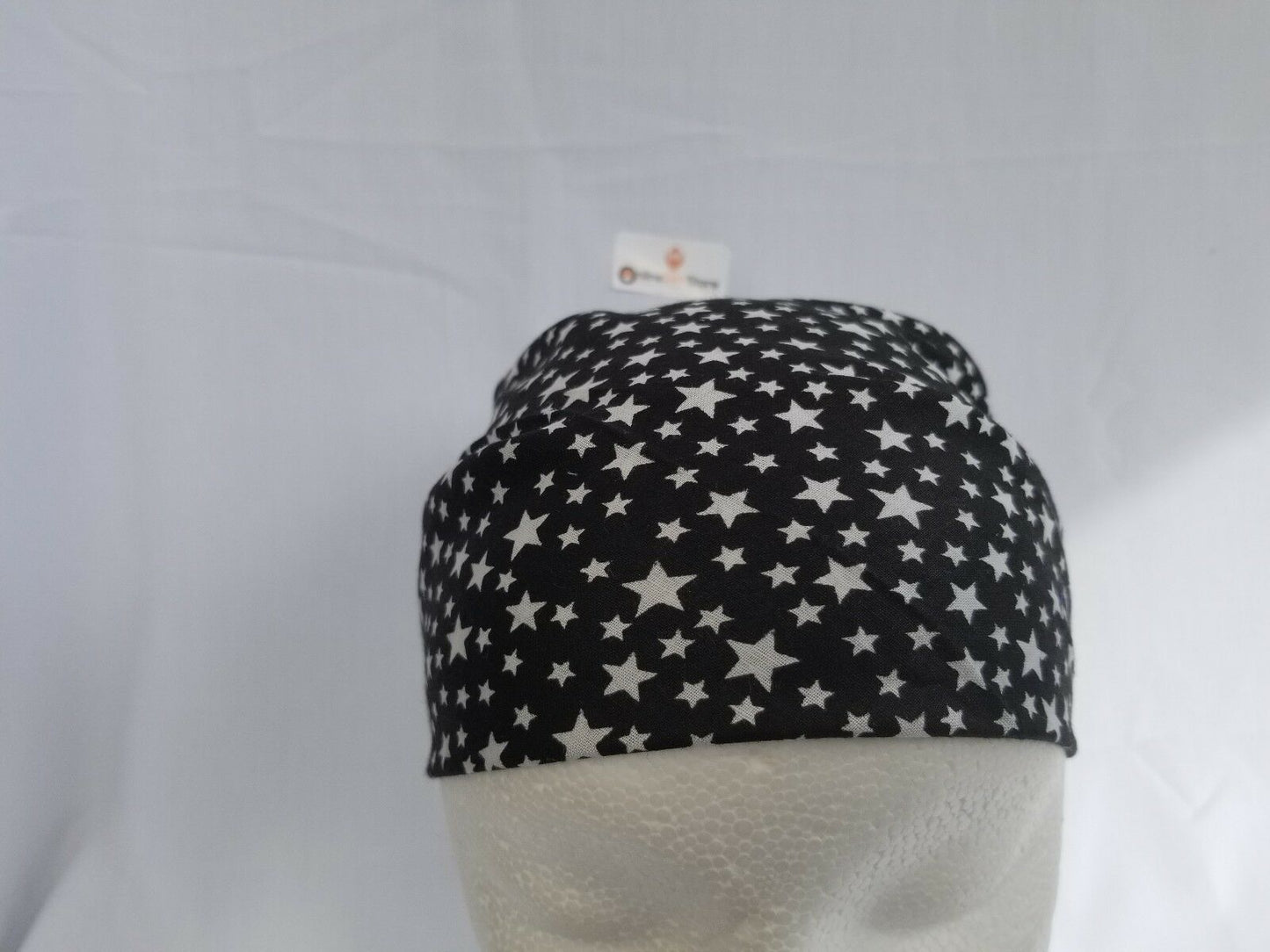 Sikh Punjabi Black White Stars Hindu bandana Head Wrap Gear Rumal Handkerchief