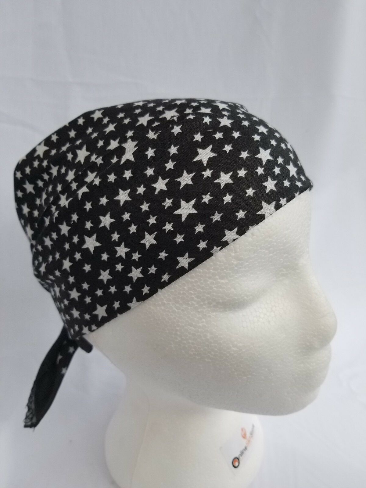 Sikh Punjabi Black White Stars Hindu bandana Head Wrap Gear Rumal Handkerchief