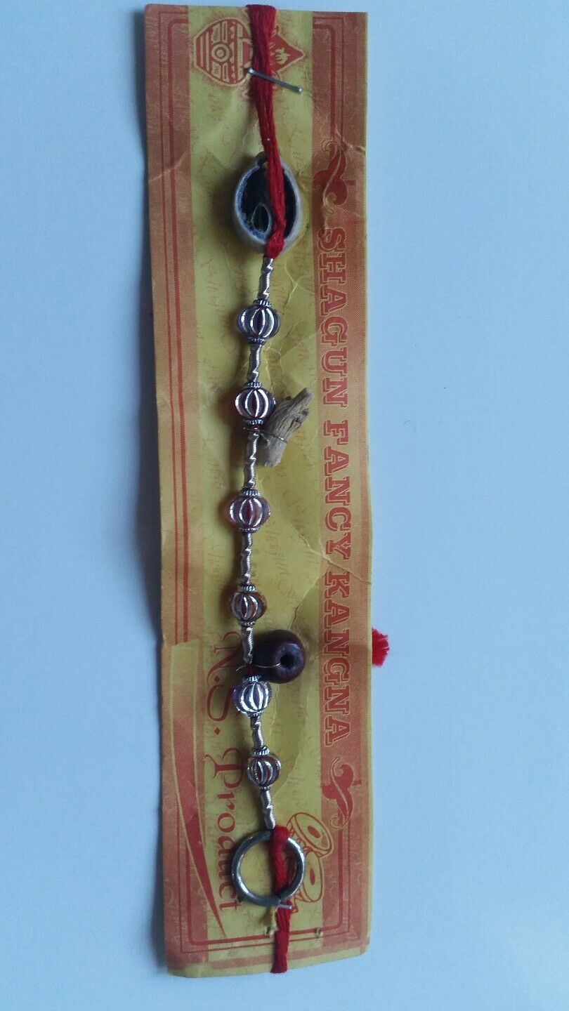 Talisman Evil Eye Protection Hindu Konch Shell Kaudi Good LUCK Shagn Bracelet E3