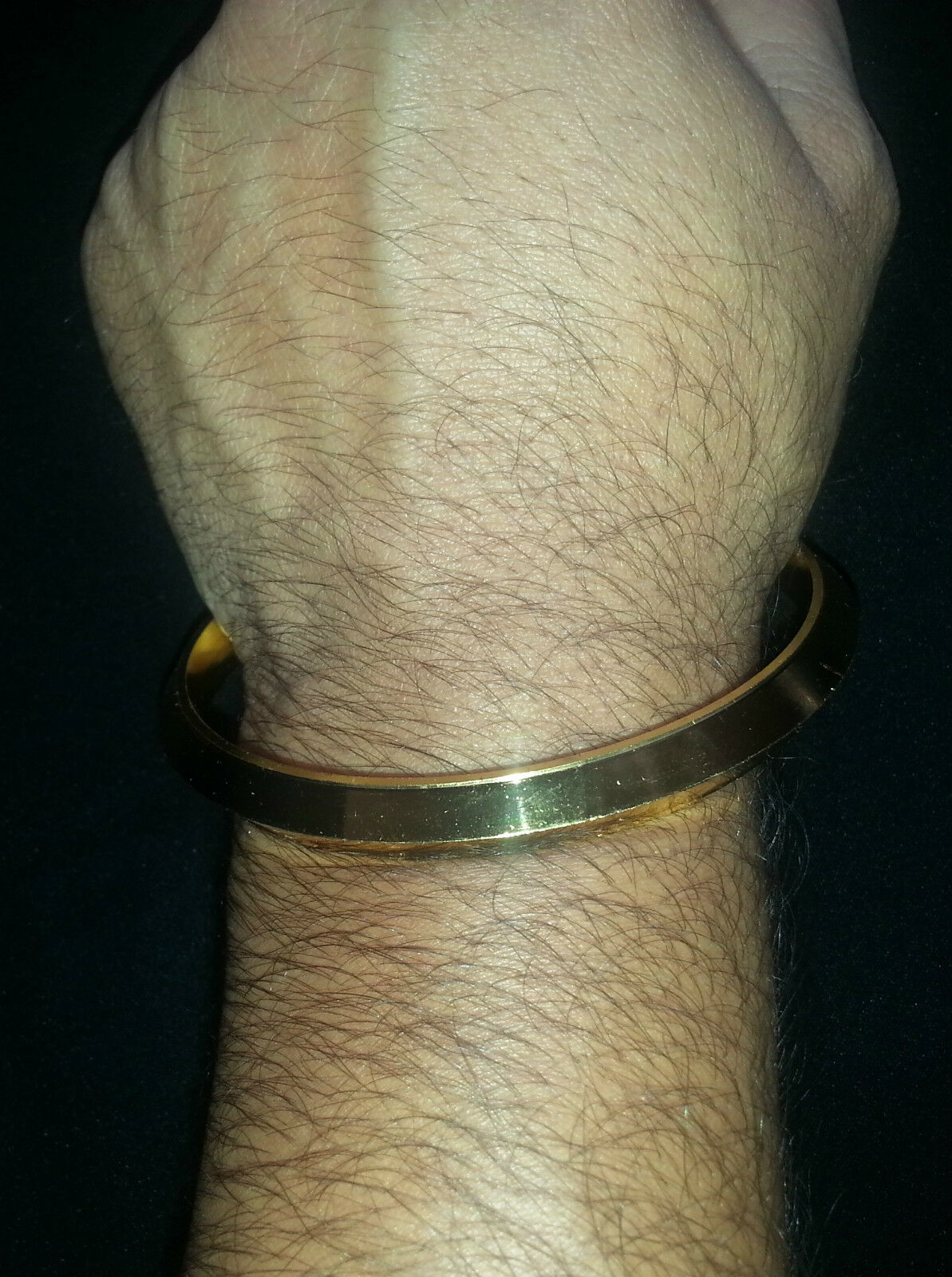 Unisex 22 Ct Gold Look Chunky JazzyB Style Sikh Singh Khalsa Kara Bangle GIFT