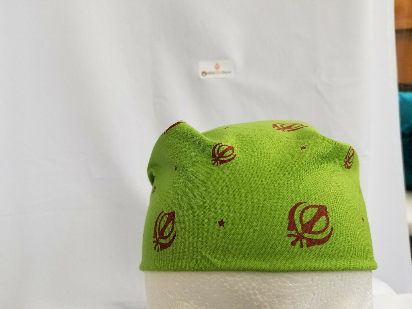 Sikh Hindu Kaur Singh Green Khandas bandana Head Wrap Gear Rumal Handkerchief A1