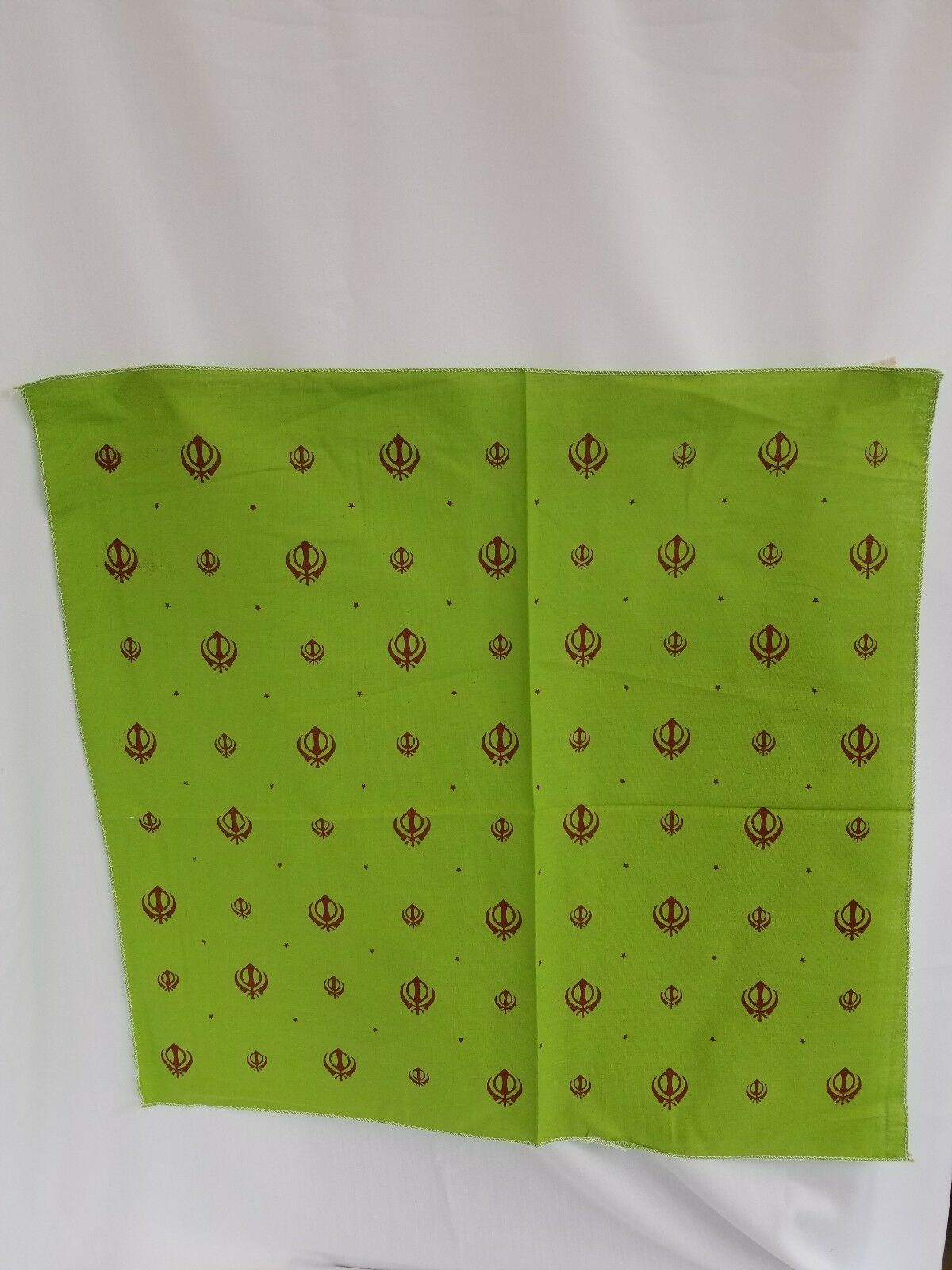 Sikh Hindu Kaur Singh Green Khandas bandana Head Wrap Gear Rumal Handkerchief A1