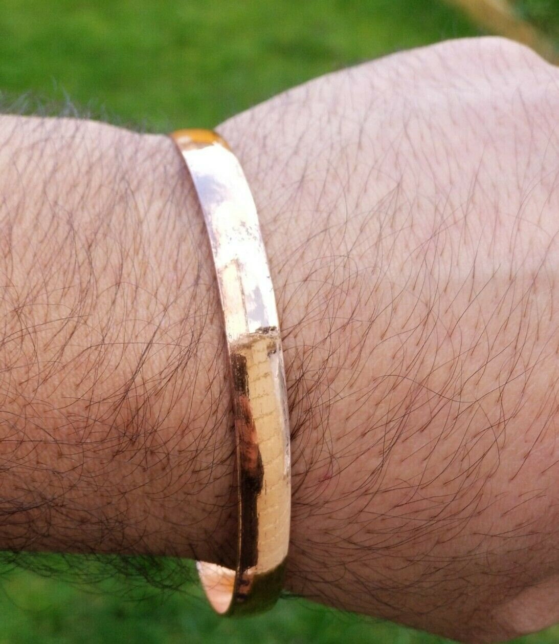 Stunning 100% Pure Copper Punjabi Hindu Sikh Singh Khalsa Smooth Healing Kara Q3