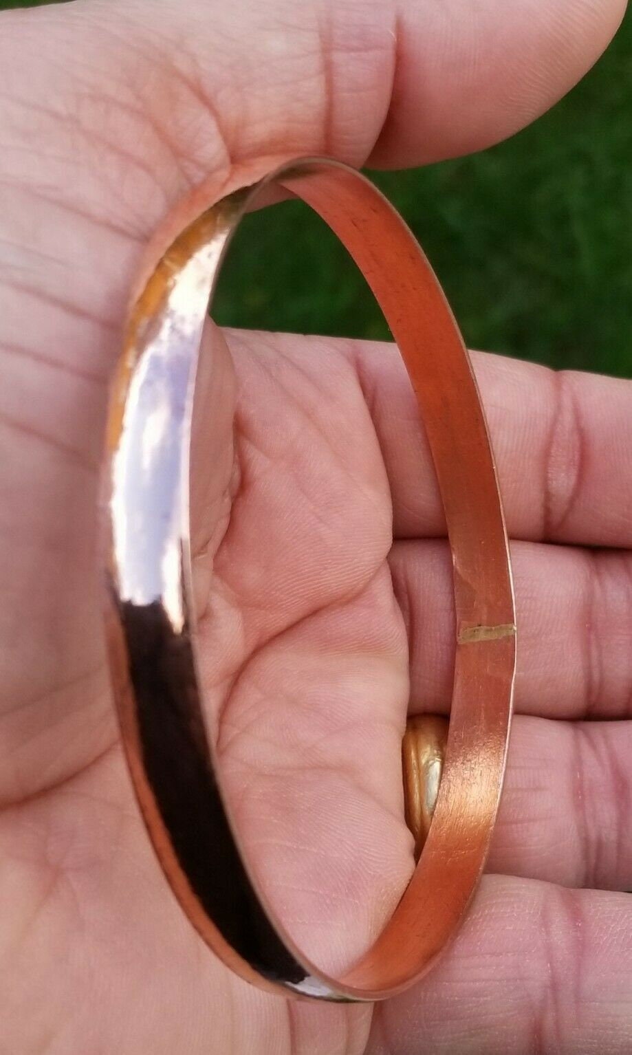 Stunning 100% Pure Copper Punjabi Hindu Sikh Singh Khalsa Smooth Healing Kara Q3