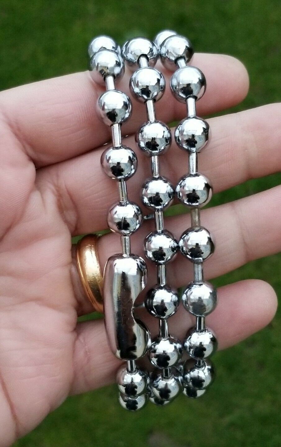 Sikh 54 Chrome plated steel beads Meditation Praying Beads Simran Dumala Mala FF