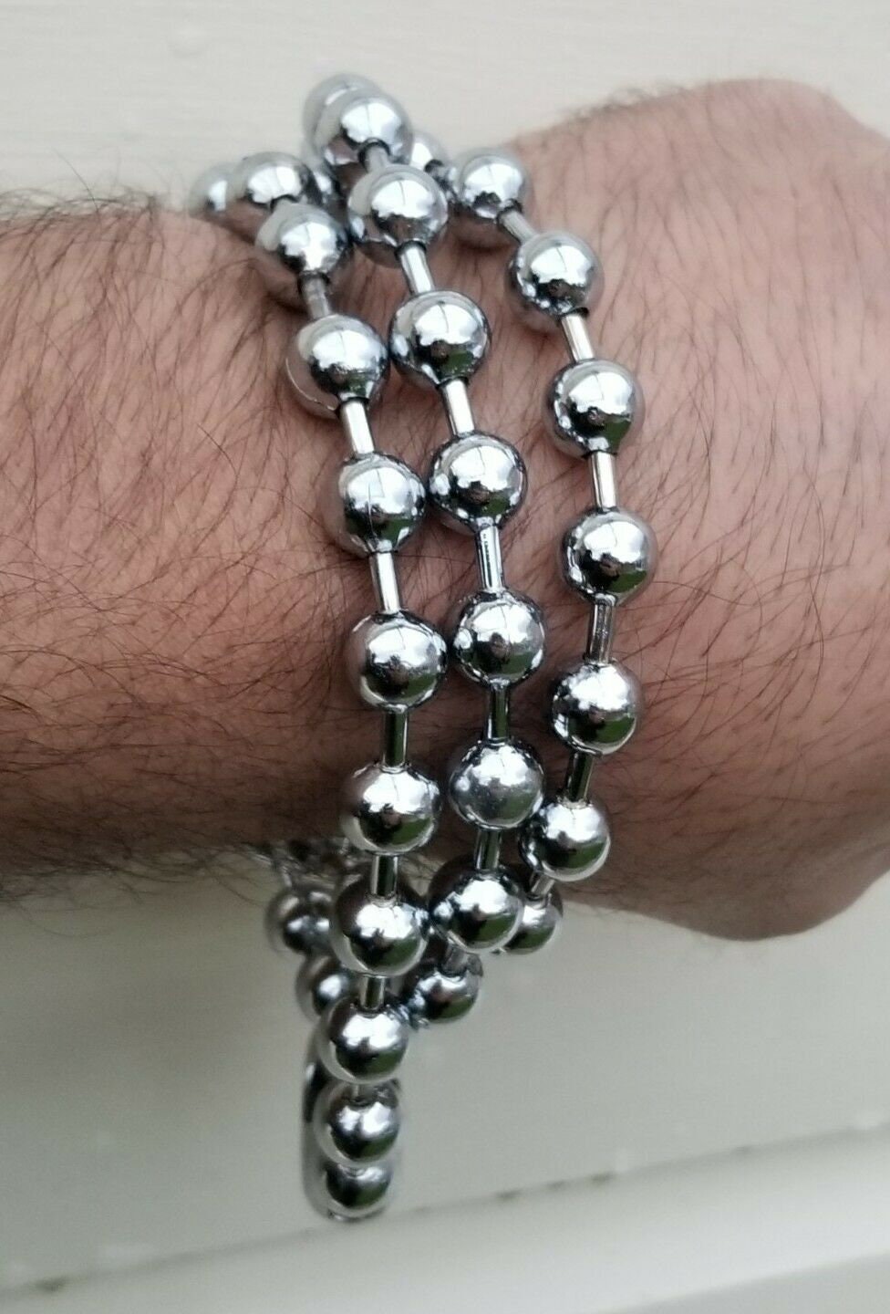 Sikh 54 Chrome plated steel beads Meditation Praying Beads Simran Dumala Mala FF