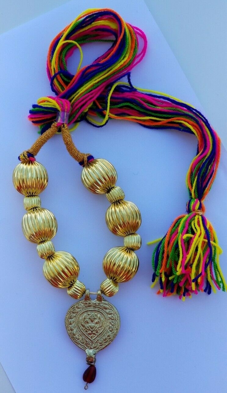 Punjabi kaintha folk cultural bhangra gidha pendant cultural patiala necklace nf