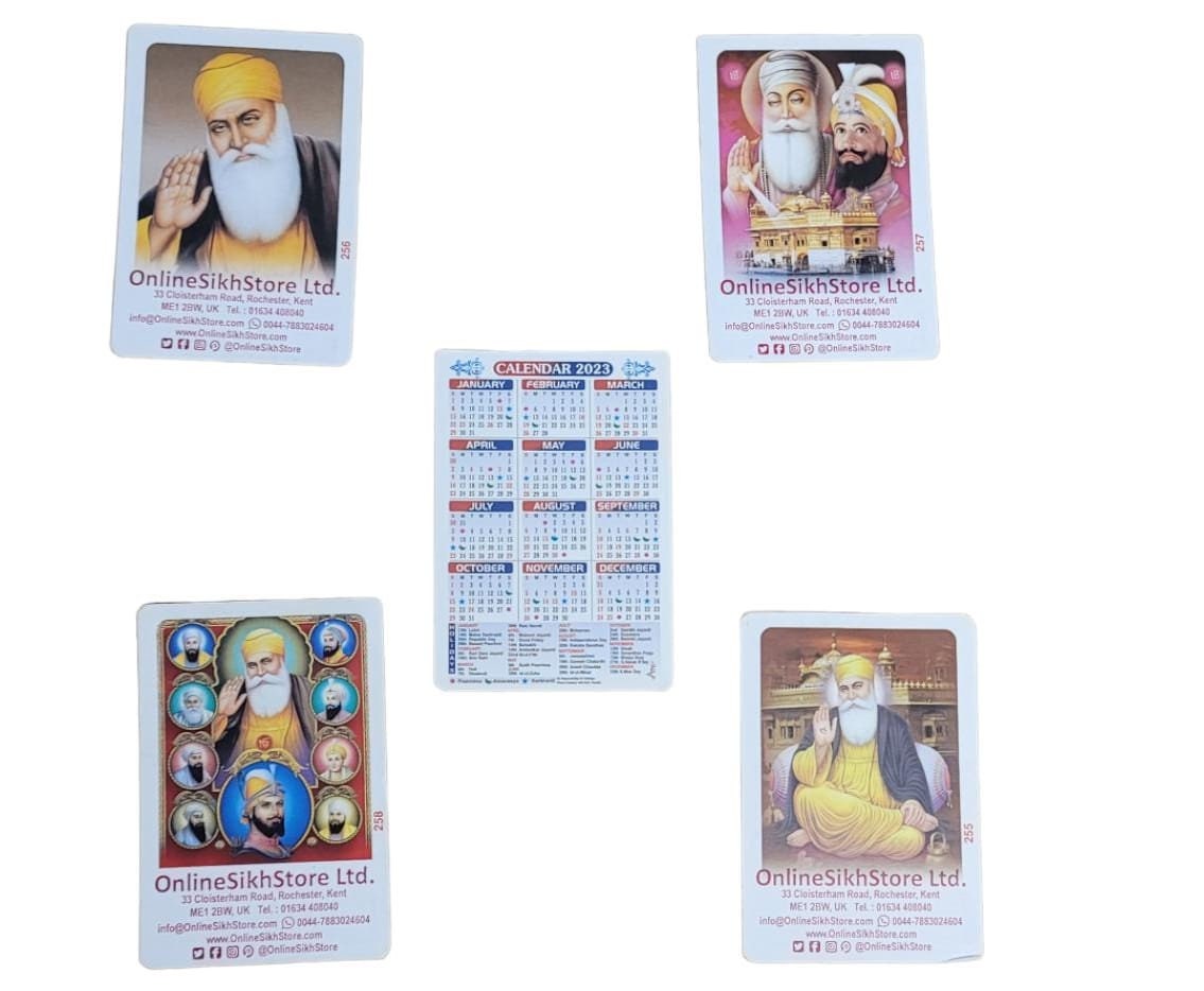 5 sikh blessing good luck pocket calendars 2023 singh kaur hindu festivals b44