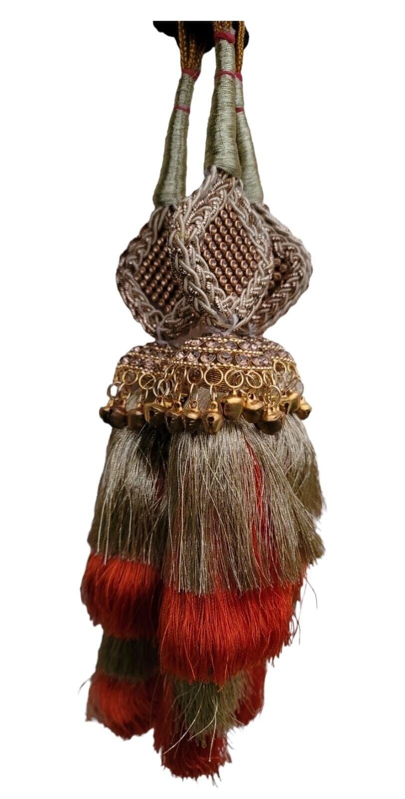 Indian punjabi parandi mehndi jaago mirror bridal patiala paranda hair braid ss3