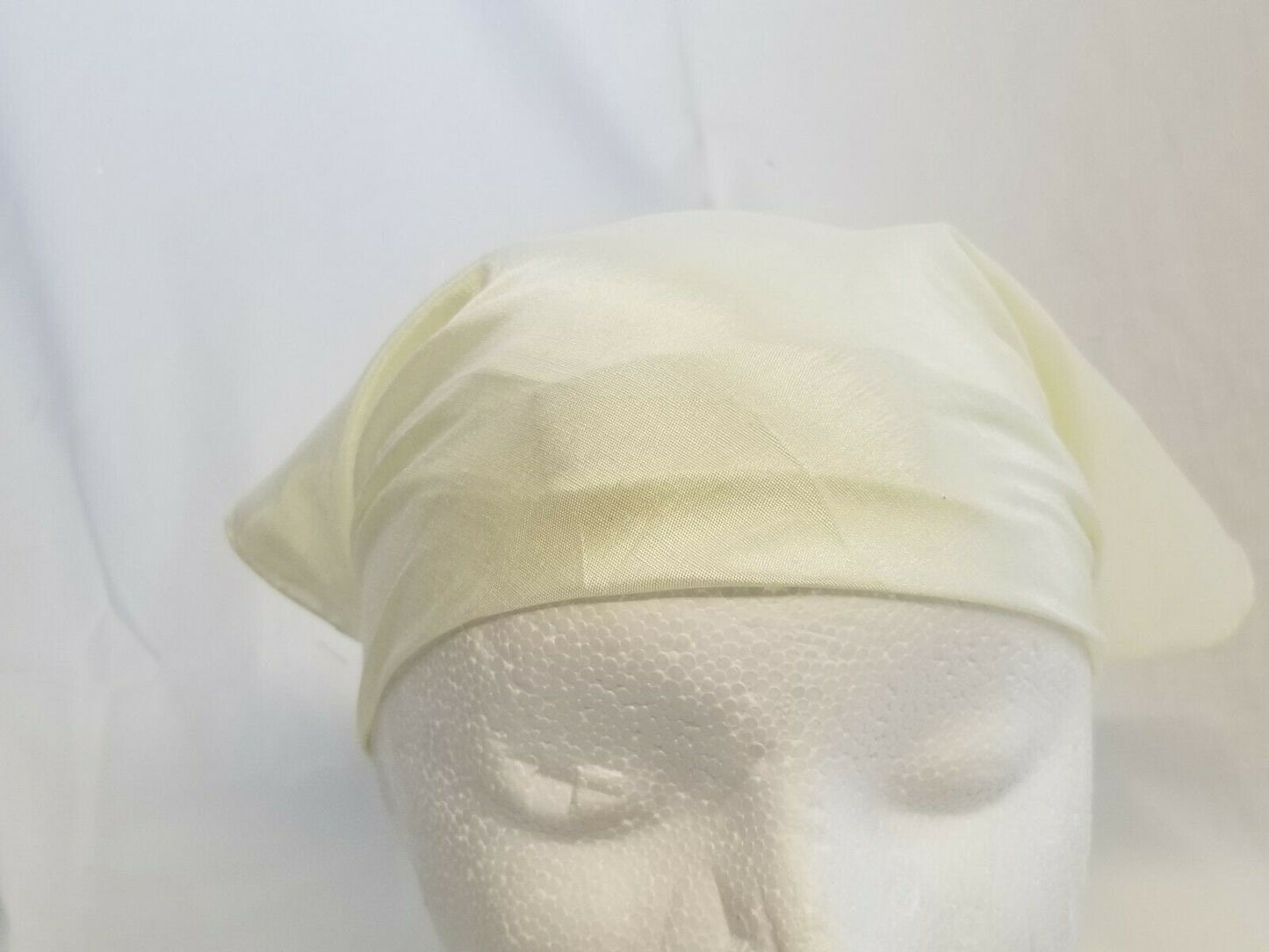 Sikh hindu kaur singh cream plain bandana head wrap gear wedding marriage rumal